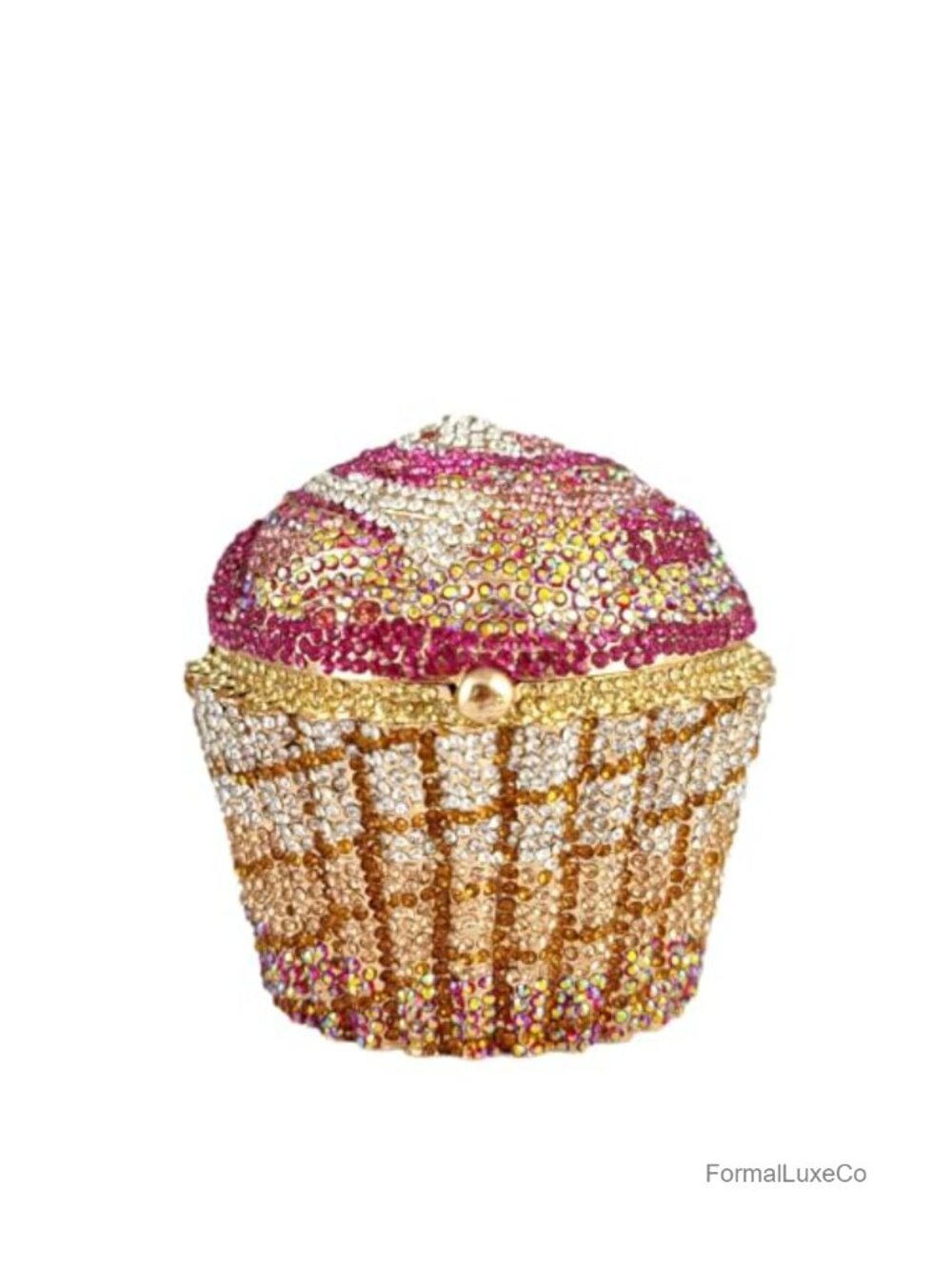 Mini Cupcake Clutch Purse Rhinestone Evening Handbags Sparkly Crystal Party Bag